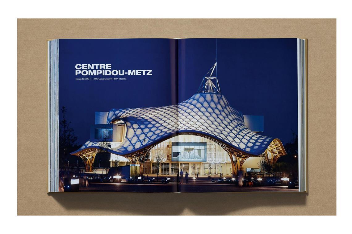 „Centre Pompidou-Metz“, Metz, France, 2010. Die  geflochtene Dachkonstruktion ist sehenswert – und das Dach. Das  ist von einem chinesischen Hut inspiriert, den Ban in einem Pariser Kunstgewerbeladen erstanden hatte.