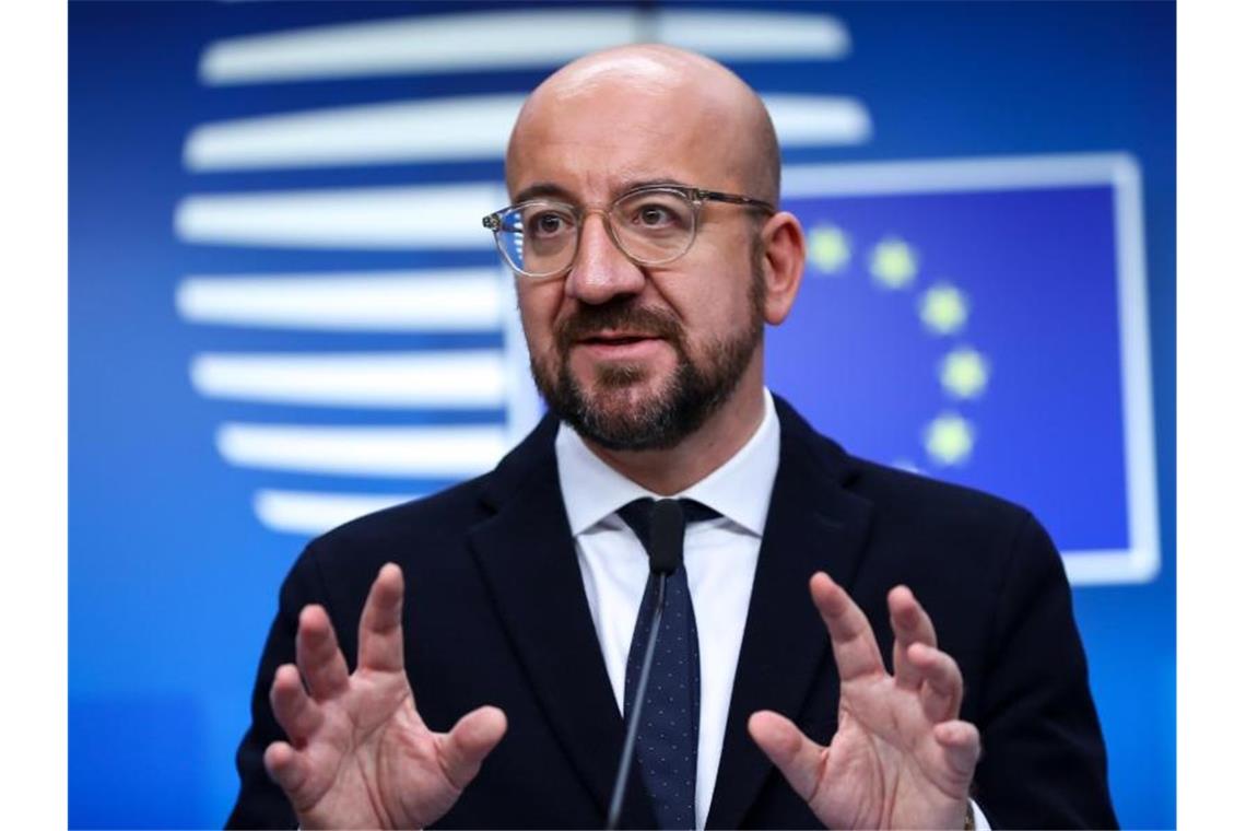 Breite Kritik an Plan des Ratspräsidenten zum EU-Haushalt Charles Michel Ende vergangenen Jahres während einer Pressekonferenz in Brüssel. Foto: Zhang Cheng/XinHua/dpa