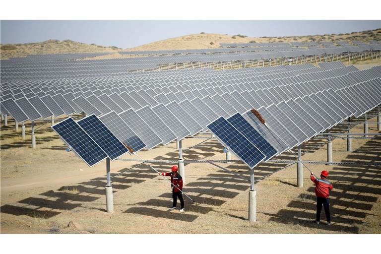 Chinas Ausbau bei Solaranlagen könnte 2025 langsamer vorangehen. (Archivbild)