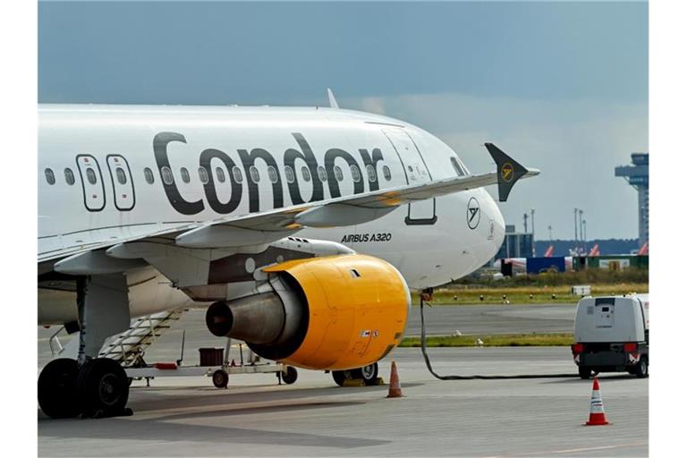 Condor wird derzeit noch mit einem staatlichen Rettungskredit über 550 Millionen Euro in der Luft gehalten und befindet sich in einem Schutzschirmverfahren. Foto: Patrick Pleul/dpa-Zentralbild/dpa-tmn