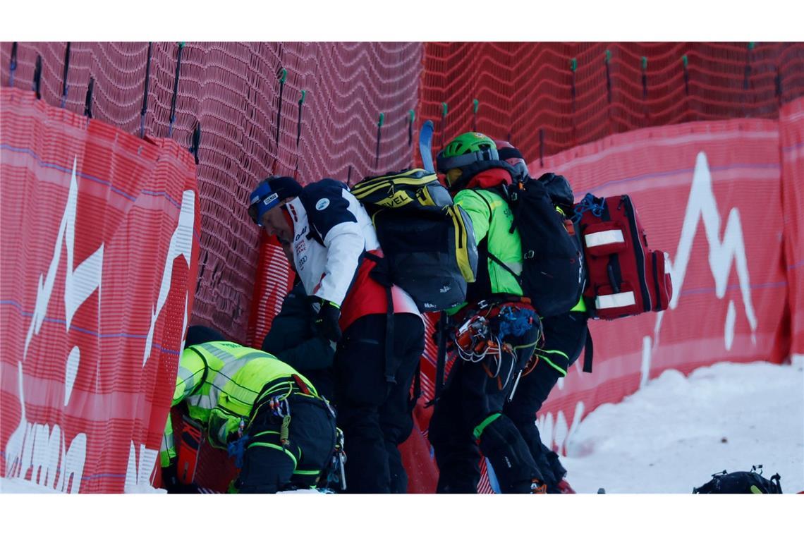 Cyprien Sarrazin war beim Training in Bormio schwer gestürzt.