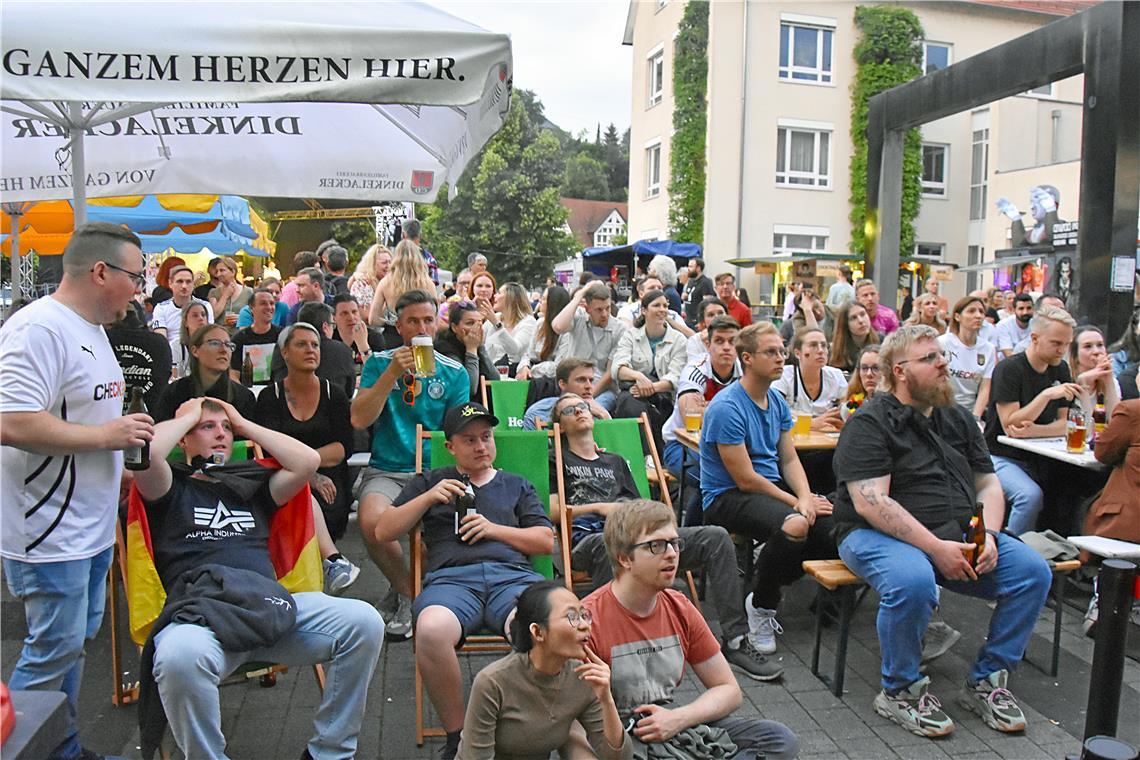 Das 52. Straßenfest ist in vollem Gange. Von der Leistung der deutschen Mannschaft sind viele Fans enttäuscht. Foto: Tobias Sellmaier