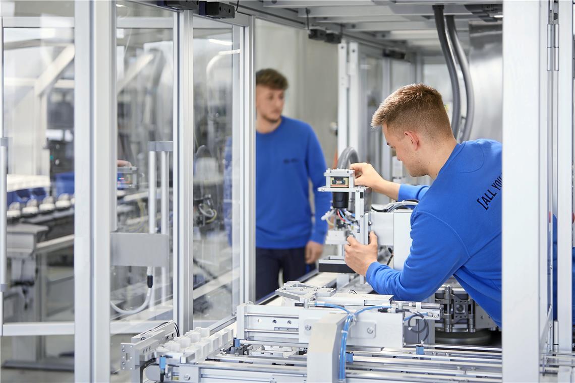 Zollhammer trifft Wirtschaft in Backnang und der Region Das Allmersbacher Unternehmen Harro Höfliger produziert und montiert seine Anlagen für US-Kunden in Deutschland. Foto: Harro Höfliger