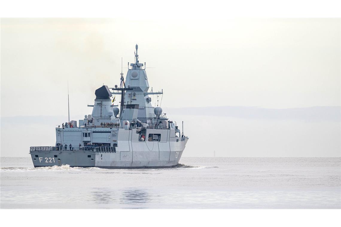 Das deutsche Marineschiff „Hessen“ im roten Meer. (Archivbild)