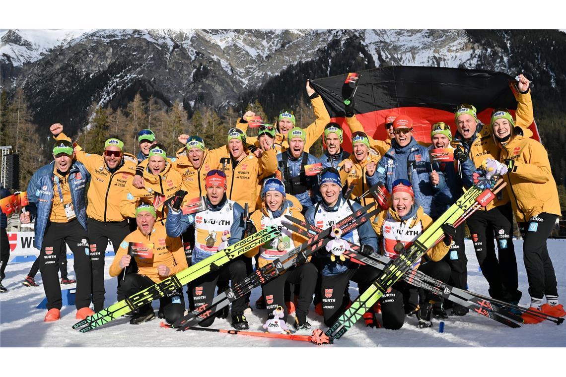 Das deutsche Team will in Lenzerheide noch öfter jubeln.