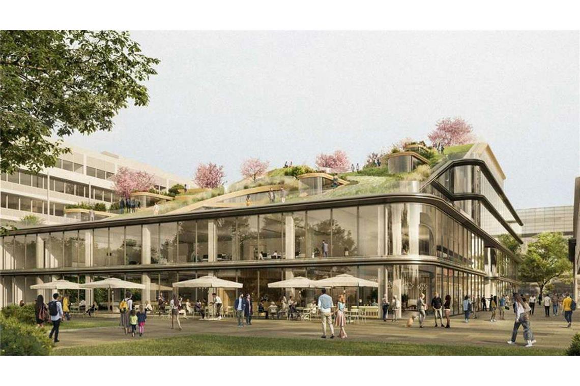 Das ist der Plan für die Hausnummer Königstraße 1c. Die Theaterpassage wird zurückgebaut, um eine Sichtachse zum Park zu eröffnen und der Nordostfassade eine neue Bedeutung zu verleihen.