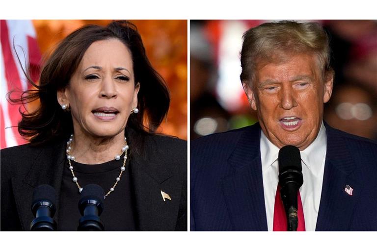 Das Rennen zwischen Kamala Harris und Donald Trump ist laut Umfragen völlig offen.