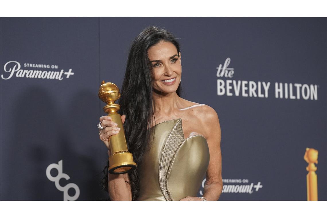 Demi Moore wurde  für „The Substance“ als beste Hauptdarstellerin in einer Komödie ausgezeichnet.