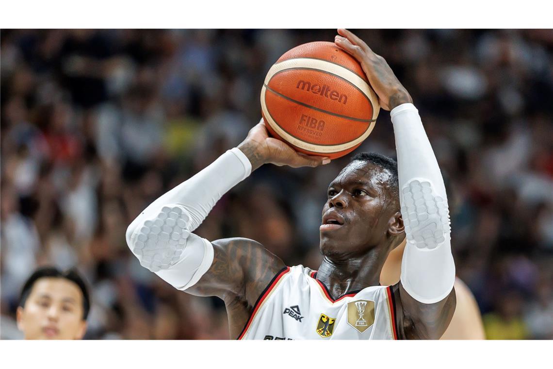 Dennis Schröder beim vorletzten Olympia-Test gegen Japan.