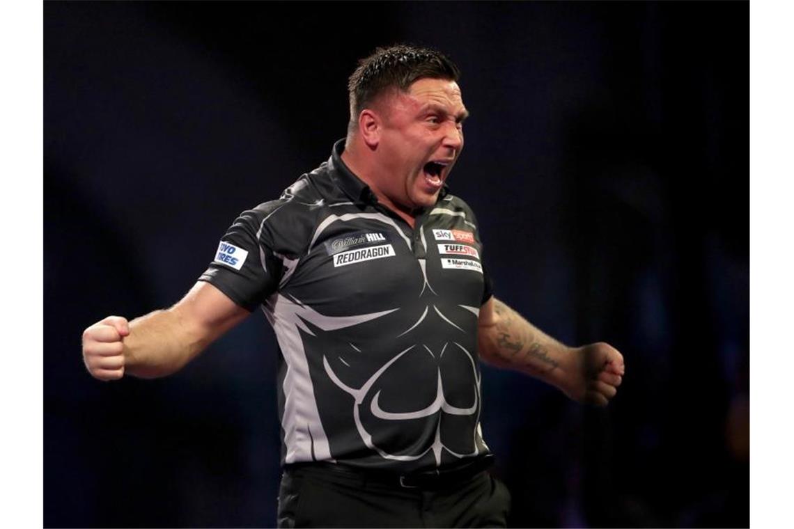 Champion dreht auf: Price im Viertelfinale bei Darts-WM Der amtierende Weltmeister: Gerwyn Price aus Wales jubelt. Foto: Bradley Collyer/PA Wire/dpa