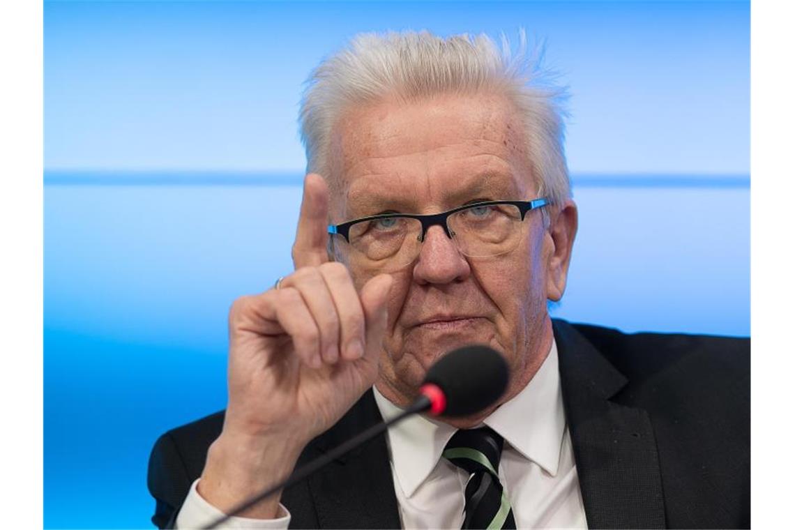 Kretschmann zieht sich teilweise aus Wahlkampf zurück Der baden-württembergische Ministerpräsident Winfried Kretschmann (Grüne). Foto: Sebastian Gollnow/dpa