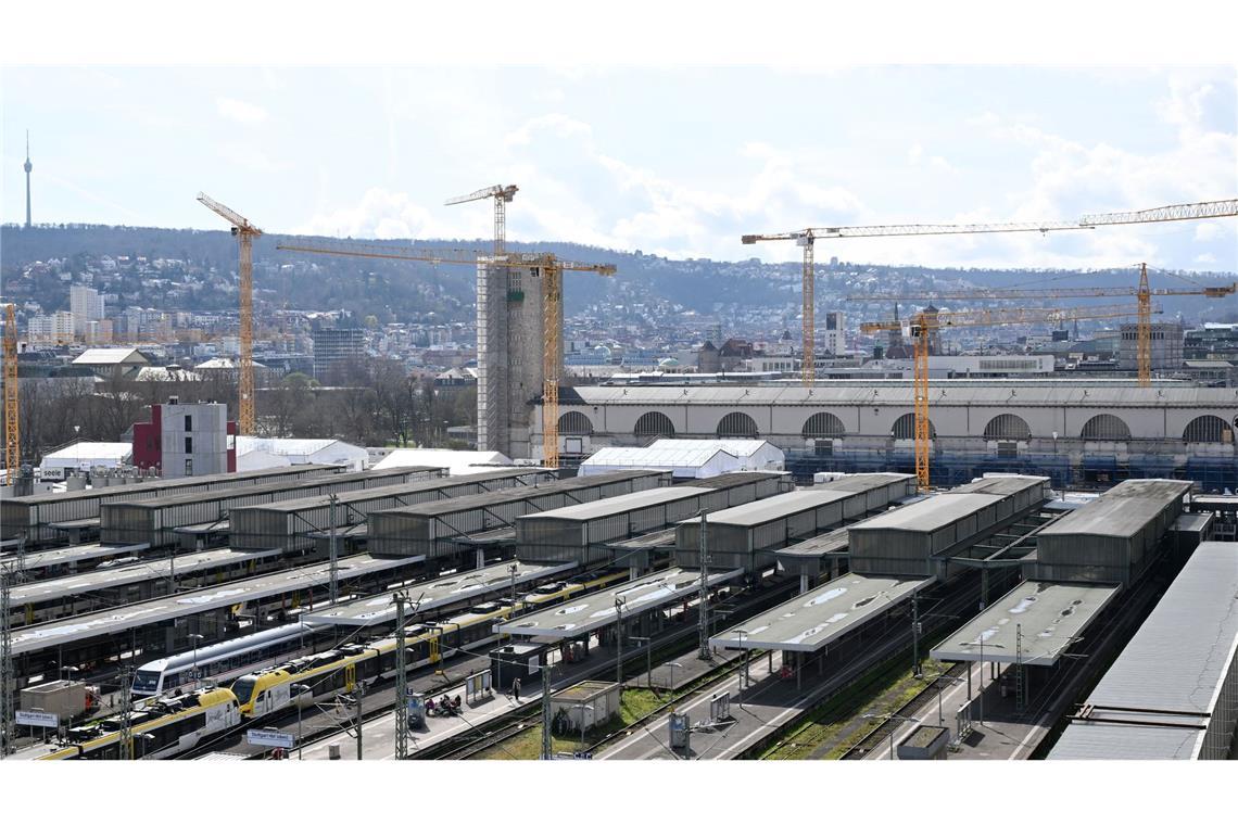 Der Bahnhof des milliardenschweren Bahnprojekts Stuttgart 21, bei dem der Stuttgarter Hauptbahnhof unter die Erde verlegt werden soll.