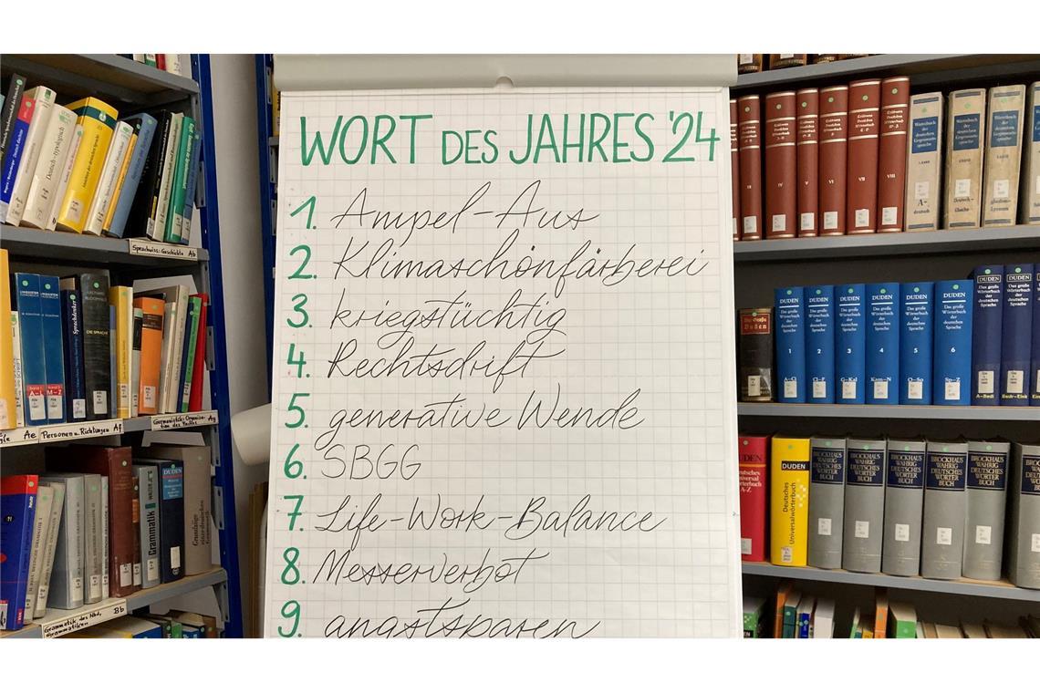 Der Bruch der Ampel-Koalition hat es als "Ampel-Aus" auf Platz eins der zehn "Wörter des Jahres" 2024 der Gesellschaft für deutsche Sprache geschafft.