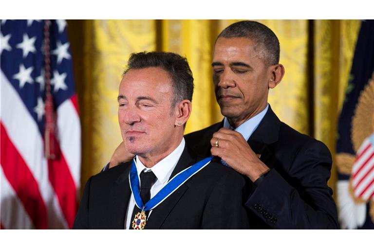 Der damalige US-Präsident Barack Obama hatte Springsteen die Freiheitsmedaille verliehen.