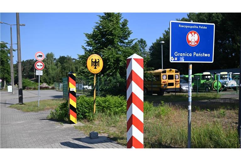Der deutsch-polnische Grenzübergang Swinoujscie-Ahlbeck.