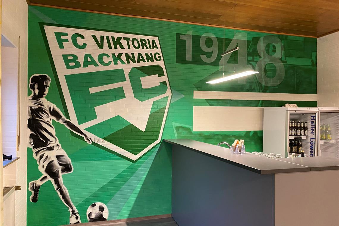 Der FC Viktoria Backnang hat seine Räumlichkeiten passend gestalten lassen. 