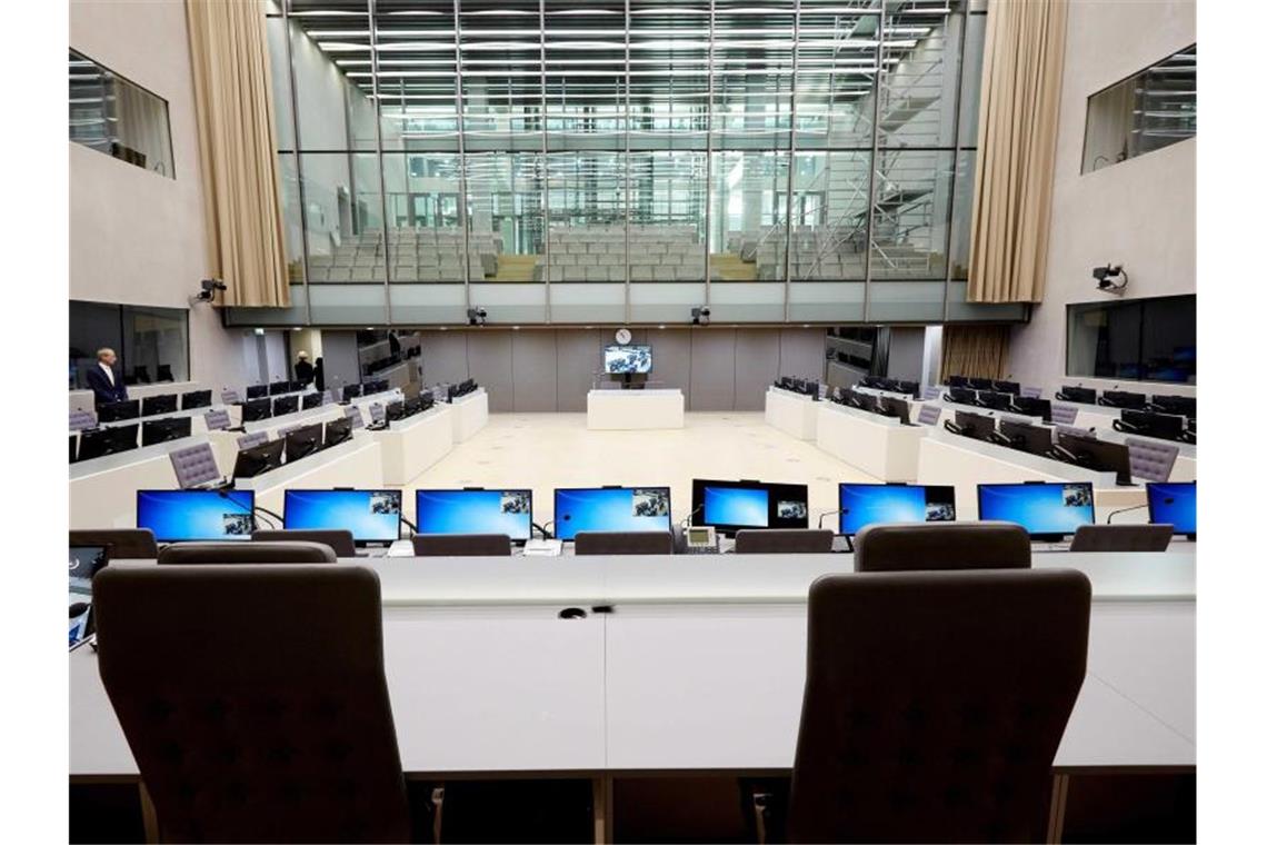 Brite wird neuer Chefankläger des Weltstrafgerichtes Der Gerichtssaal des Internationalen Strafgerichtshofes in Den Haag. Foto: Martijn Beekman/ANP/dpa/Archivbild