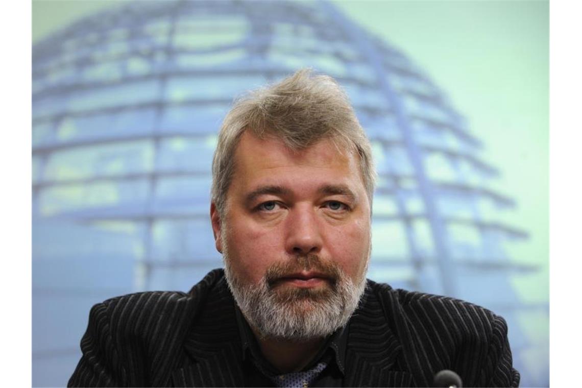 Friedensnobelpreis für Medienschaffende Ressa und Muratow Der Journalist Dmitri Muratow erhält den Friedensnobelpreis. Foto: Rainer Jensen/dpa