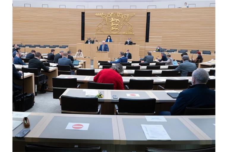 Der Landtag von Baden-Württemberg bei einer Plenarsitzung. Foto: Bernd Weißbrod/dpa/Archivbild