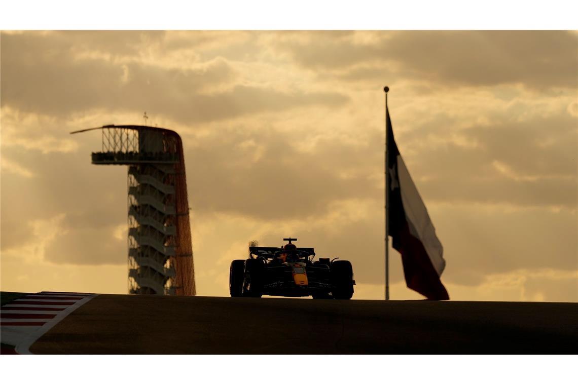 Der niederländische Red-Bull-Pilot Max Verstappen beim Qualifying in den USA