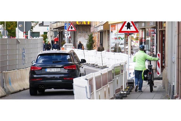 Der Platz ist sehr eng in der Esslinger Straße. Für Laufkundschaft macht dies das Bohnenviertel unattraktiv.