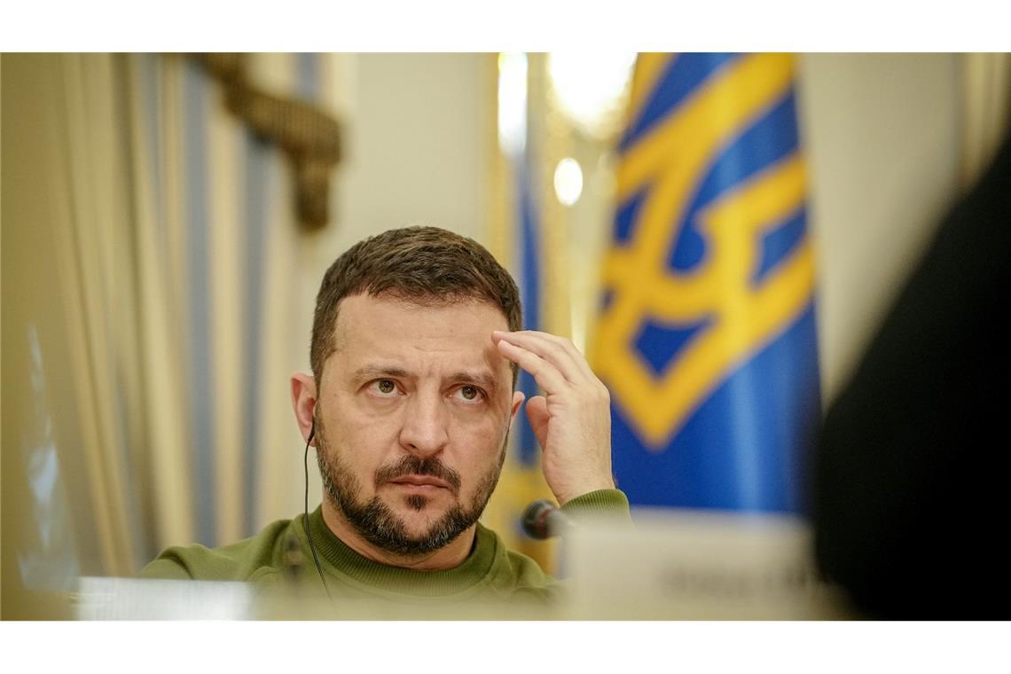 Der Präsident der Ukraine: Wolodymyr Selenskyj.