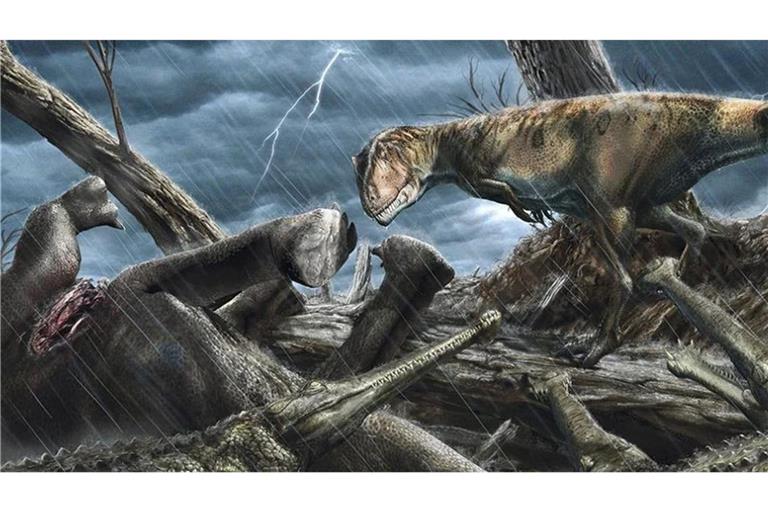 Der riesige Raubdinosaurier Carcharodontosaurus und die Urzeit-Krokodile Elosuchus waren nur einige der große Räuber, die in der Kreidezeit den vielleicht gefährlichsten Ort der Erdgeschichte bevölkerten.