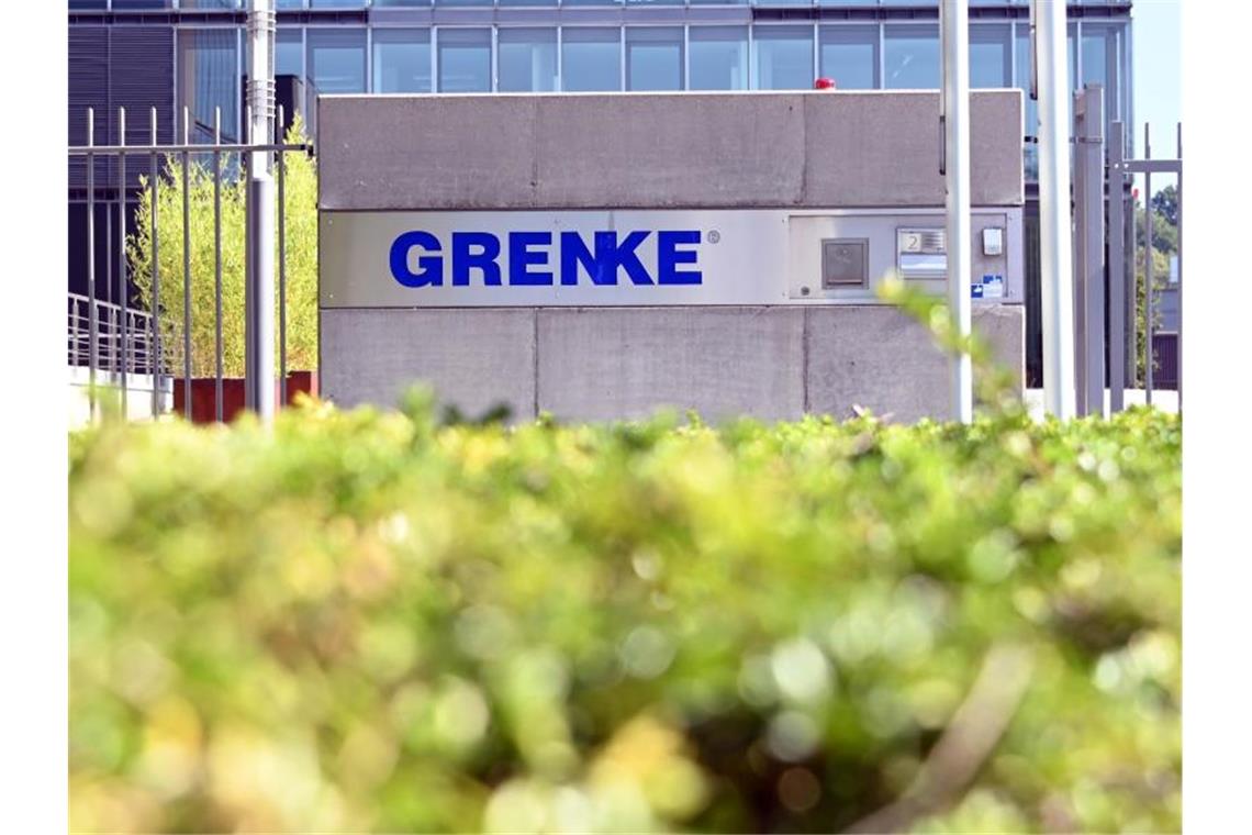 Der Schriftzug des Finanzdienstleisters Grenke AG. Foto: Uli Deck/dpa/Symbolbild