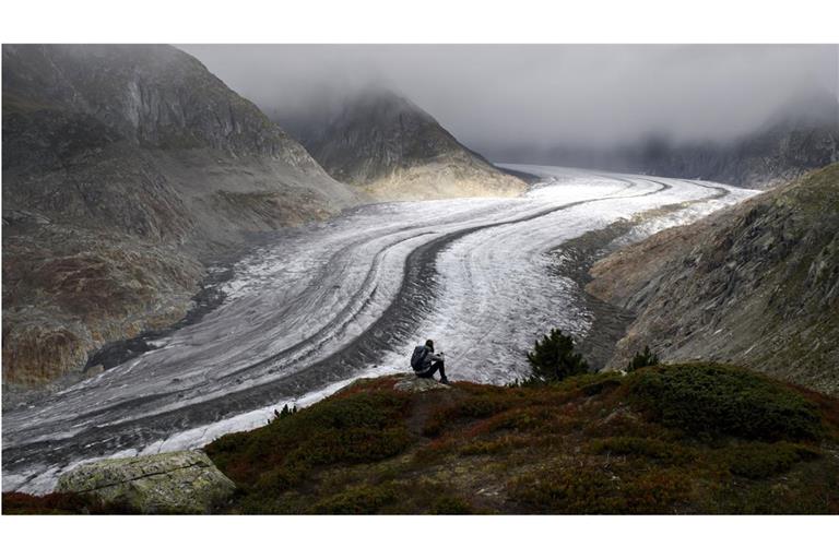 Der Schweizer Aletschgletscher: Von Jahr zu Jahr führt er weniger Eismassen mit sich.