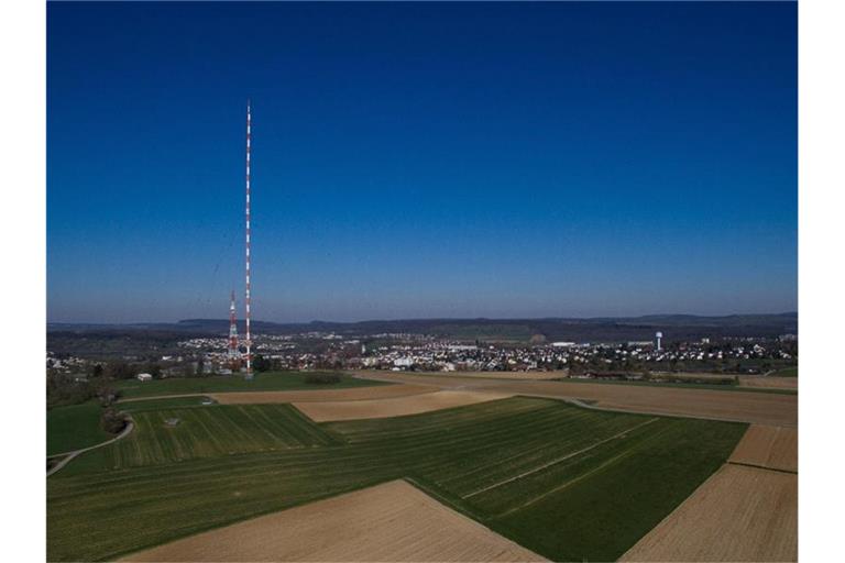 Der Sendemast des Senders Mühlacker. Foto: Sebastian Gollnow/dpa