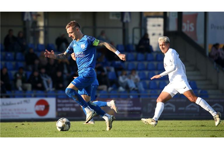 Der SGV Freiberg mit Mario Kehl-Gomez (li.) ist der einzige Regionalligist im Viertelfinale.     
Foto: Julia Rahn