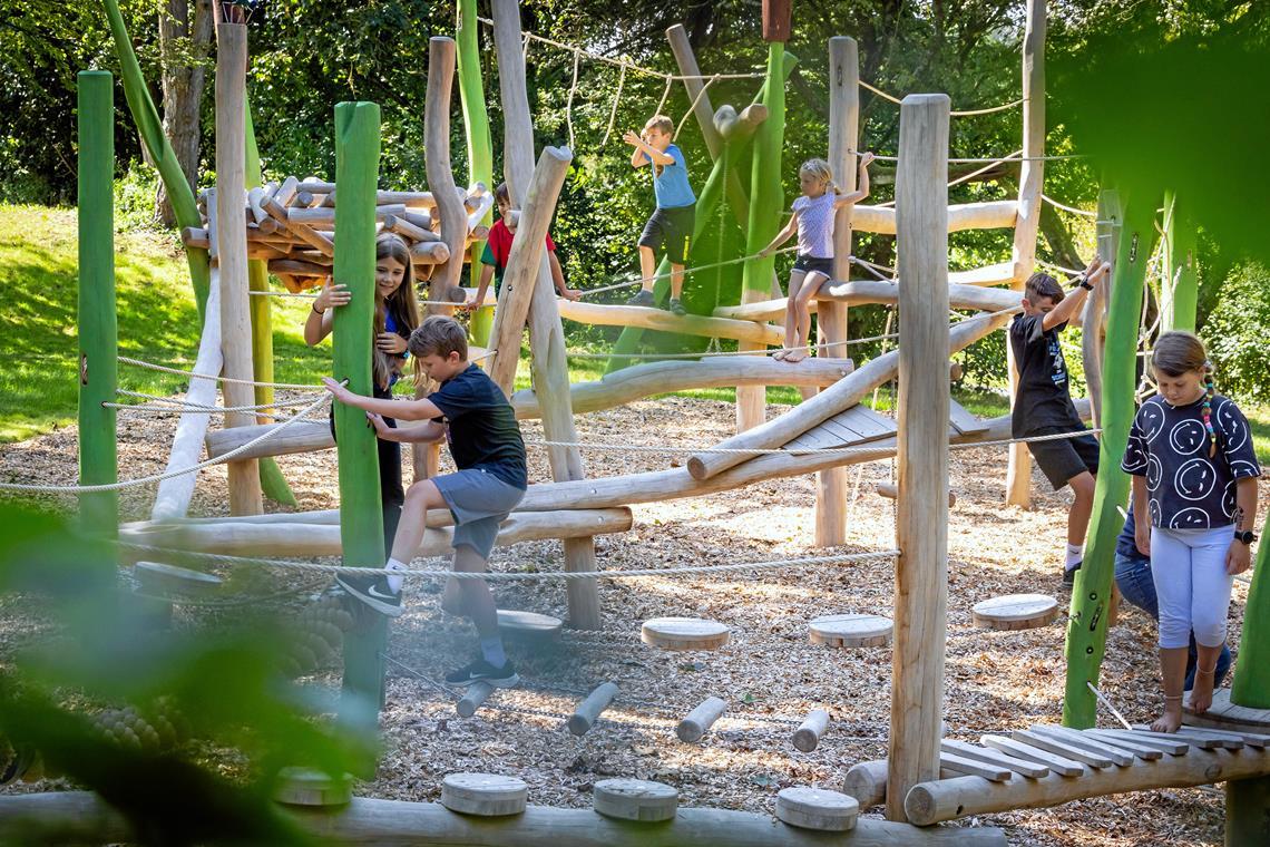 Der Spielplatz Auenpark wurde im Jahr 2023 eröffnet. Archivbild: Alexander Becher