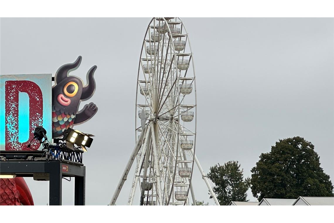 Der Tag danach - Das Riesenrad auf dem Gelände des Highfield-Festivals.