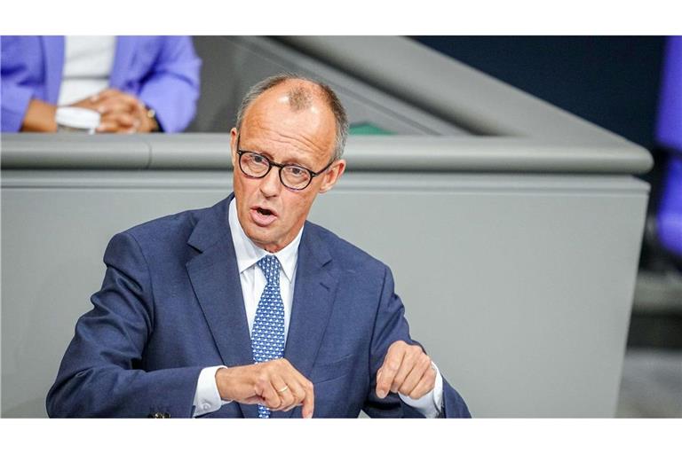 Deutschland solle umfassende Zurückweisungen an der Grenze für drei Monate testen, schlägt Unionsfraktionschef Friedrich Merz vor. (Archivbild)