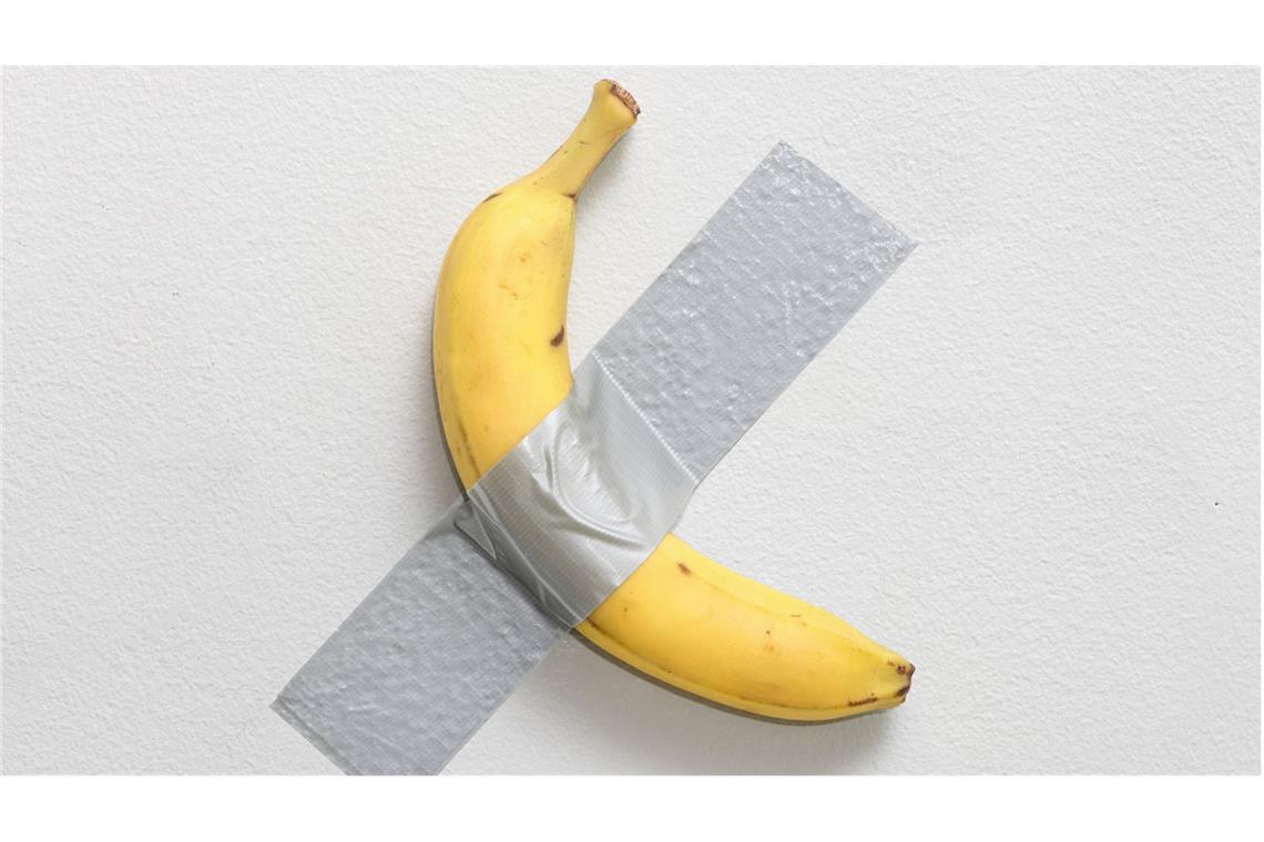 Die Banane an der Wand könnte bei einer Auktion teuer versteiger werden.