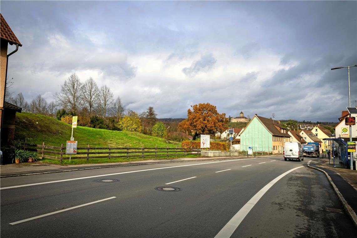 Die Baulücke in der Ortsmitte von Oppenweiler.