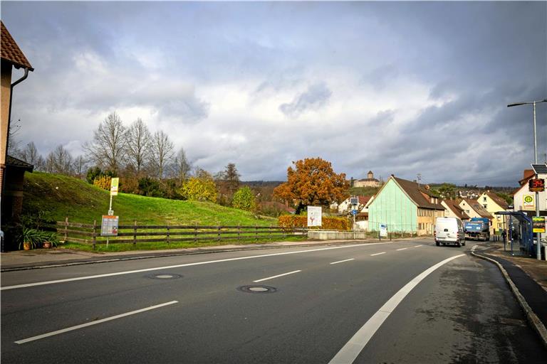 Die Baulücke in der Ortsmitte von Oppenweiler.