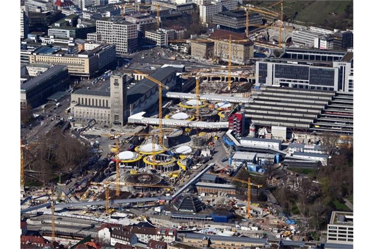 Die Baustelle des Bahnprojekts Stuttgart 21. Foto: Uli Deck/dpa/Archivbild