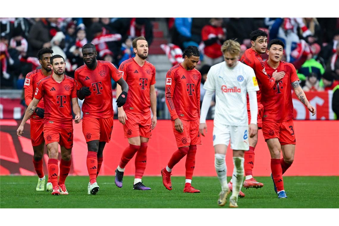 Die Bayern gewannen gegen Holstein Kiel.