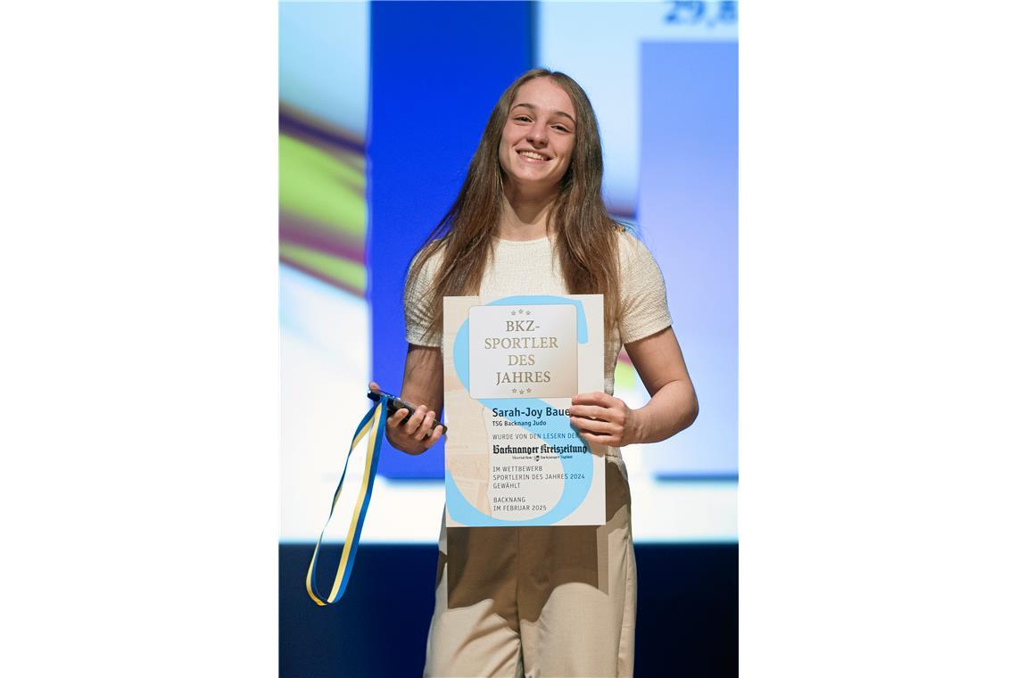 Die BKZ-Sportlerin des Jahres 2024 ist Sara-Joy Bauer von den Judokas der TSG Ba...