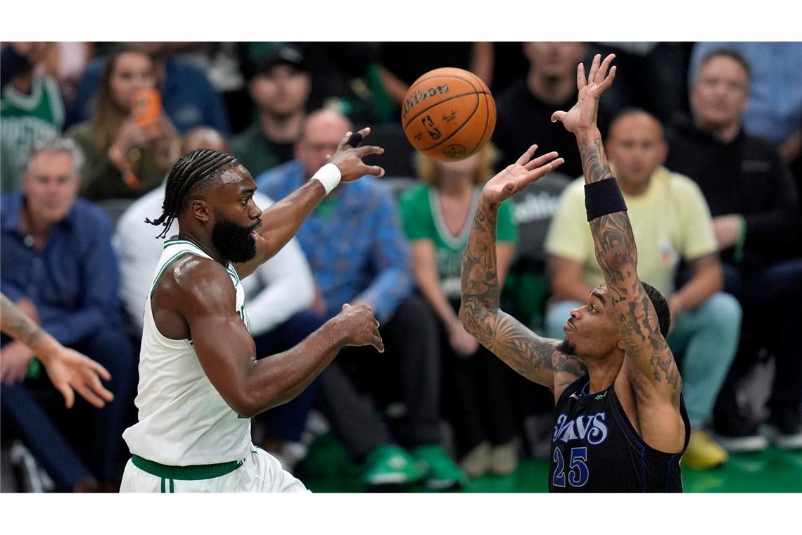 Die Boston Celtics-Guard gewinnen Spiel 1 der NBA-Finals gegen die Dallas Mavericks.