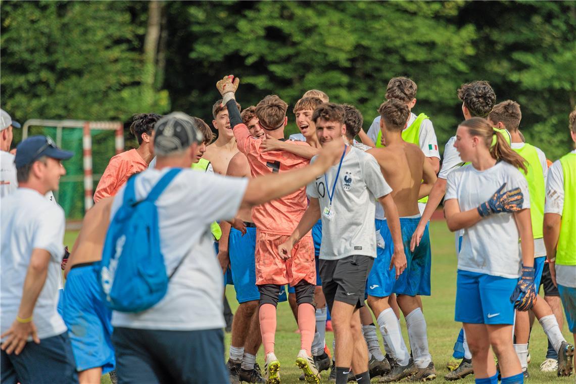 Die Freude bei den Jungs aus Pieve ist groß. Der Kampf um den Sieg war aber nur ein Aspekt der Murrhardter Veranstaltung. Foto: Stefan Bossow