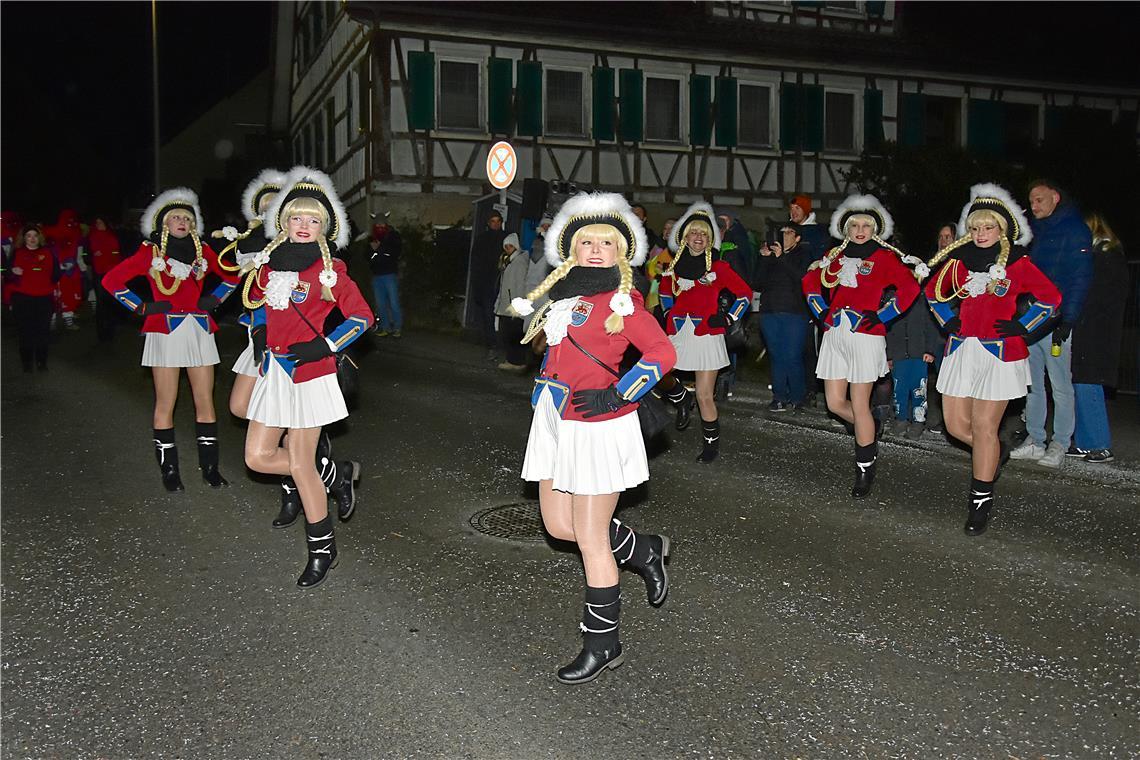 Die Gardetänzerinnen aus Sulzbach/Murr. Tolle Stimmung beim Fasching. Tausende Z...