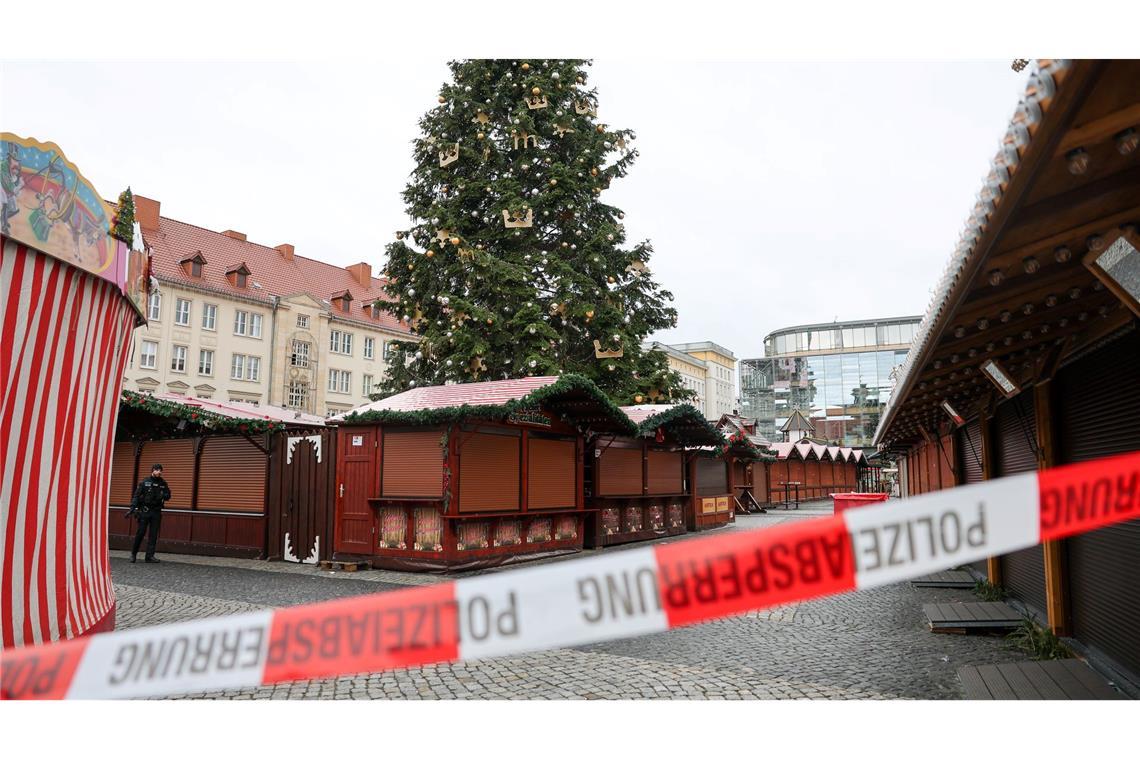 Die Gassen auf dem Markt wurden abgesperrt.