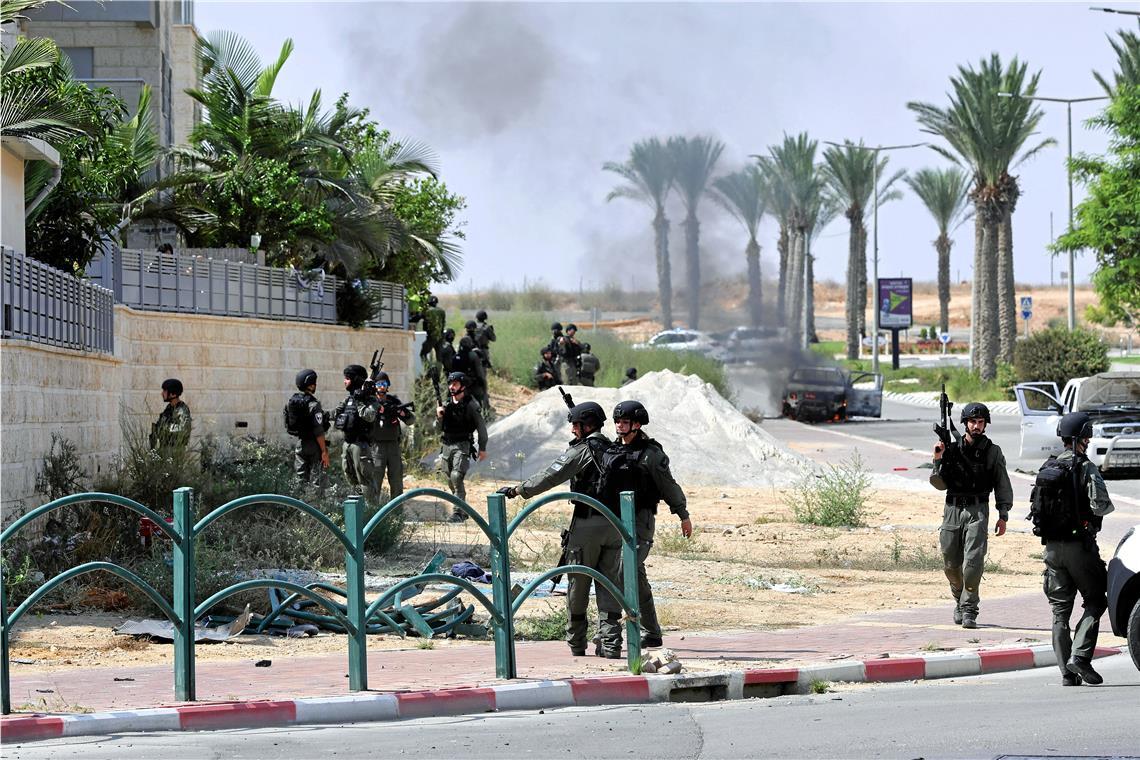 Die israelische Armee ist nach dem Angriff der Palästinenser derzeit im Großeinsatz an der Front. Foto: Imago/Zhang Tianlang