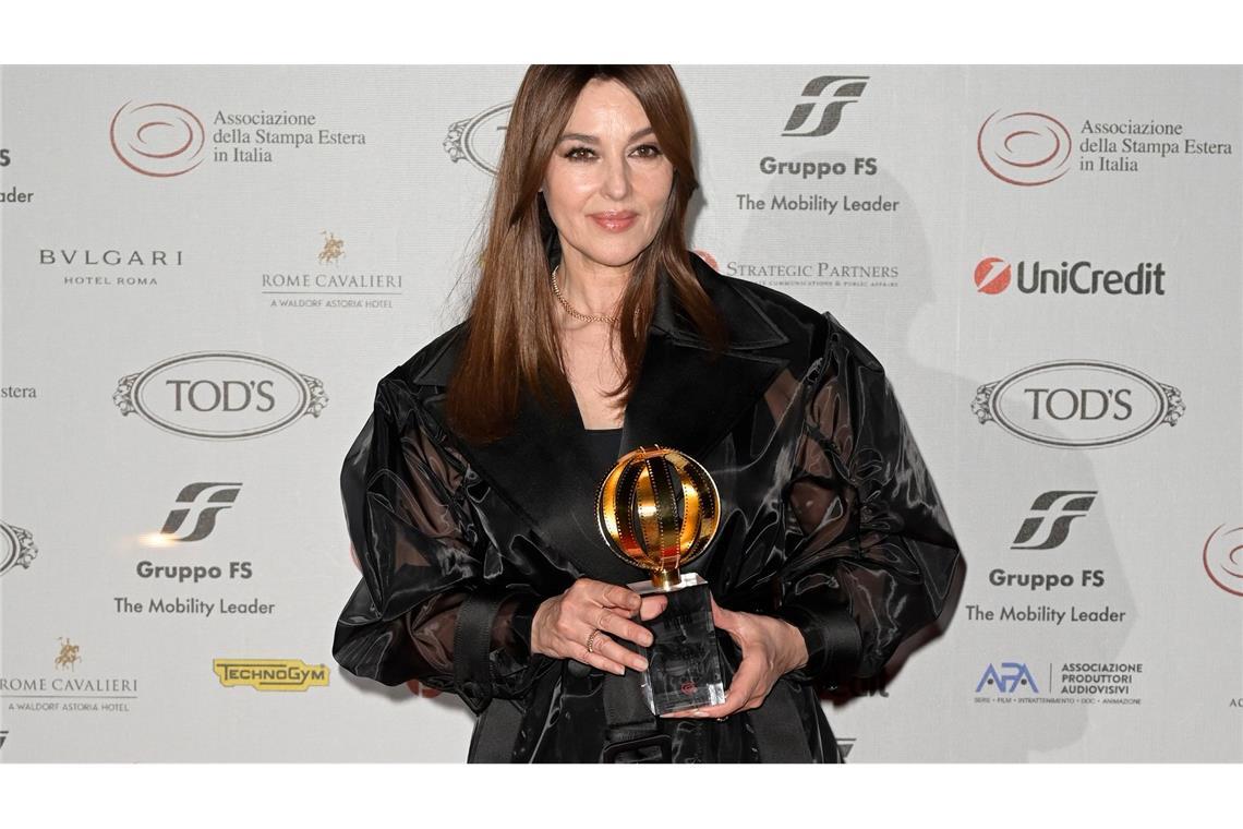 Die italienische Schauspielerin Monica Bellucci bekam den Filmpreis "Globo d'Oro" für ihr Lebenswerk.