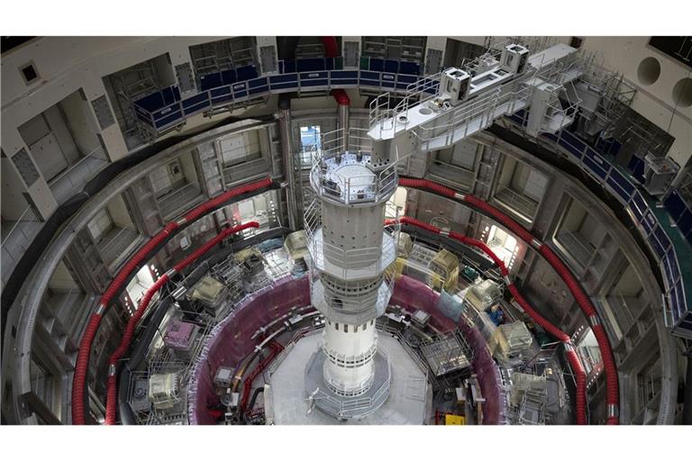 Die Iter-Tokamak-Maschine, ein experimenteller Fusionsreaktor, ist in Saint-Paul-Lez-Durance zu sehen.