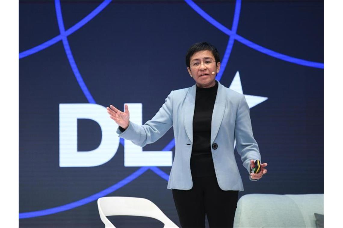 Friedensnobelpreis für Medienschaffende Ressa und Muratow Die Journalistin Maria Ressa erhält den Friedensnobelpreis. Foto: DLD/Hubert Burda Media/dpa