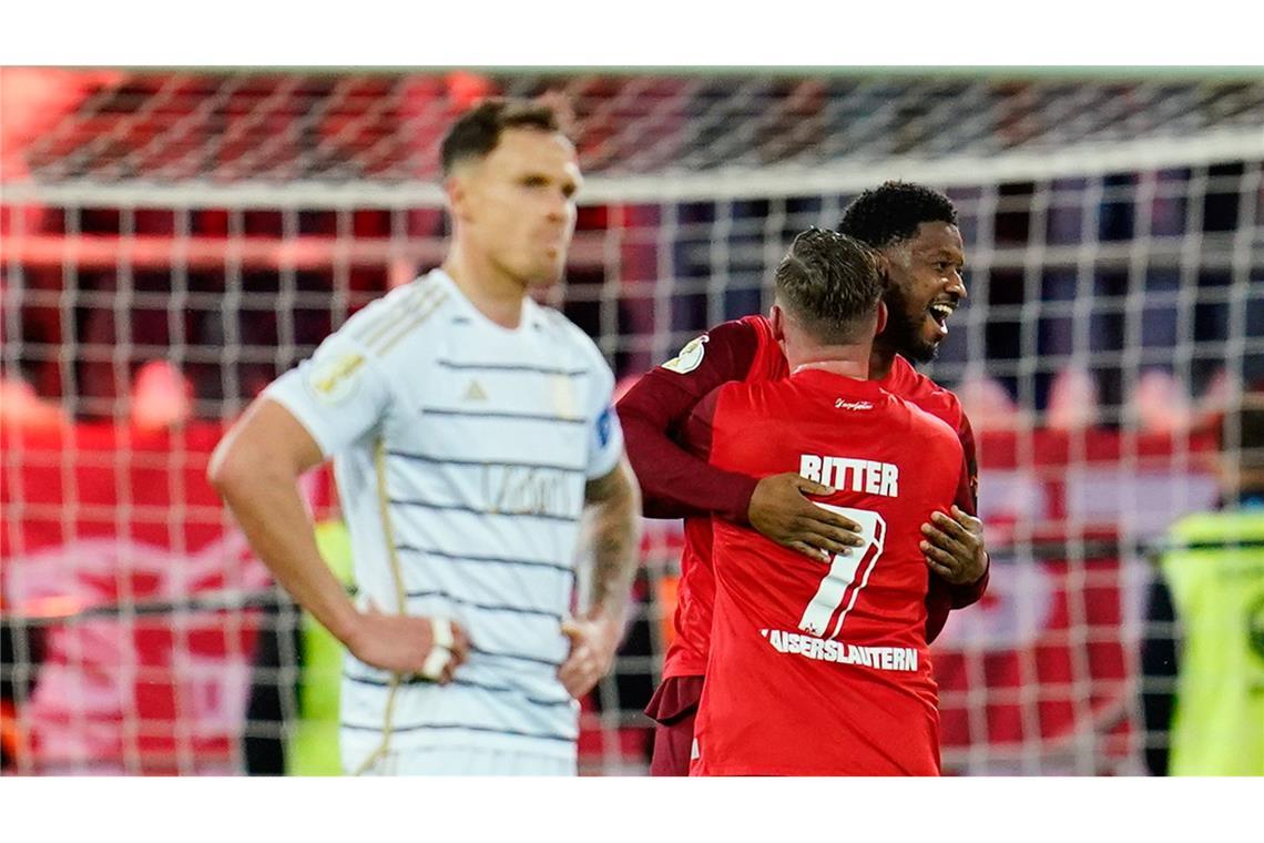 Die Lauterer Torschützen: Almamy Touré (hinten) und Marlon Ritter.