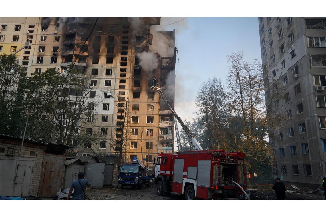 Die ostukrainische Stadt Charkiw in der Nähe der russischen Grenze ist immer wieder Ziel Moskauer Luftangriffe.